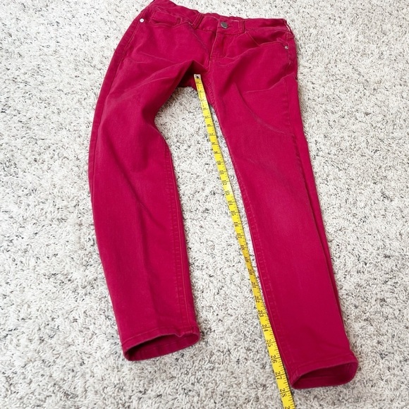 Seven7 Tummless Solid Pink Mid Rise Skinny Jeans Size 10 Stretchy Pockets - Picture 4 of 8
